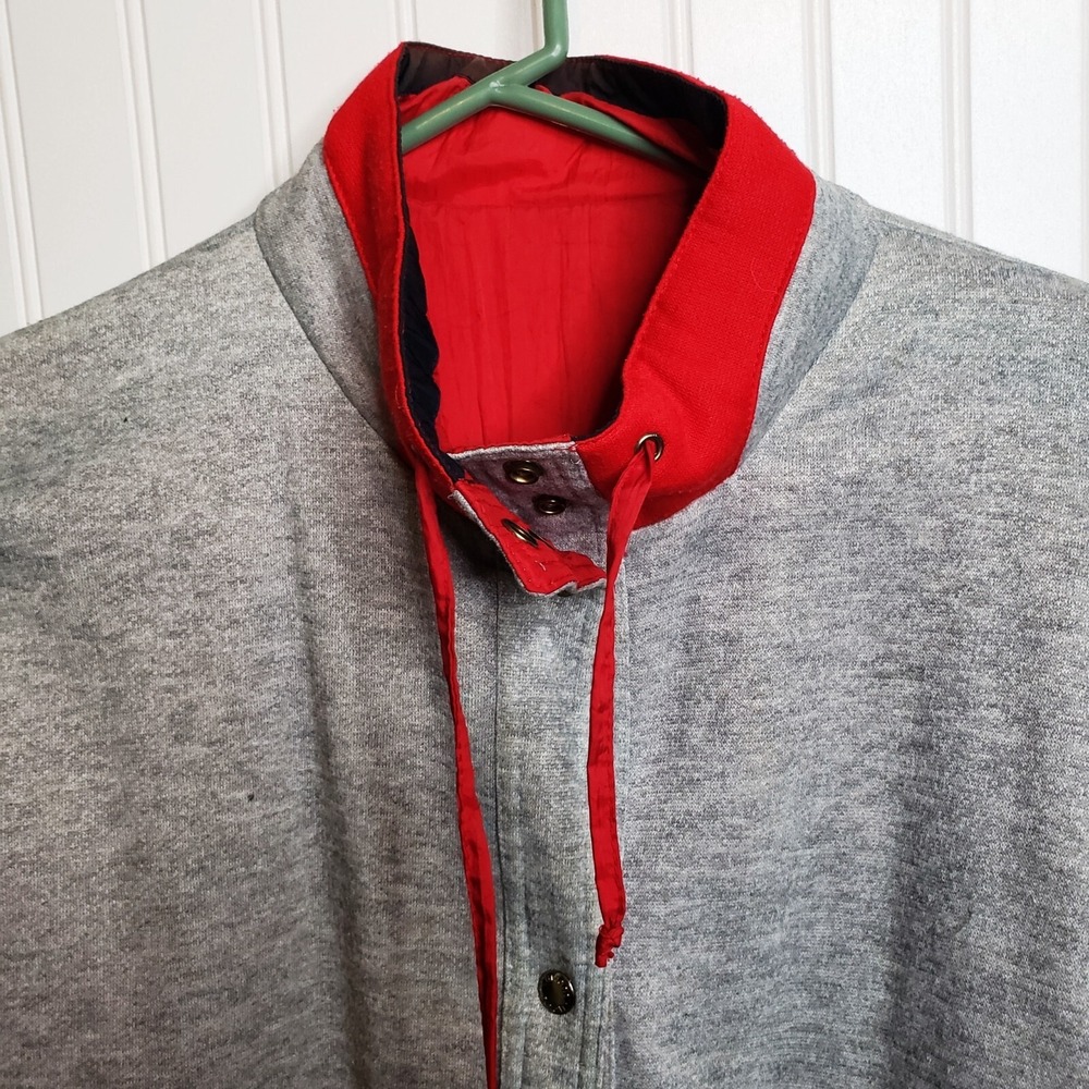 Vintage Current Scene Mens Zipper Gray & Red Sweat Jacket One Size Fits All (XL) - Picture 2 of 12